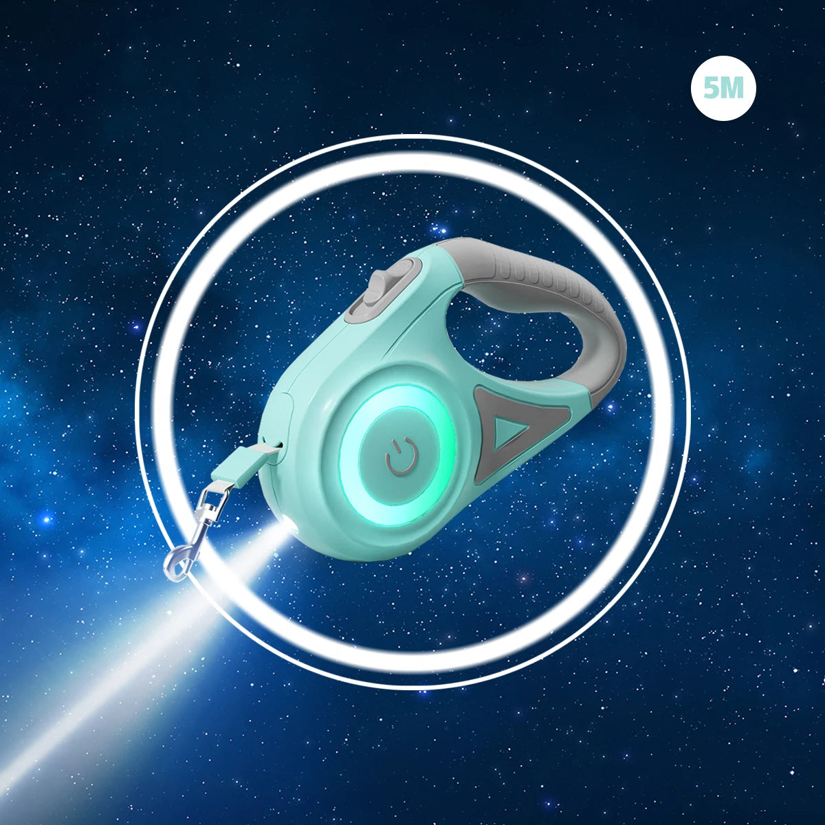 LED Retractable Leash with light