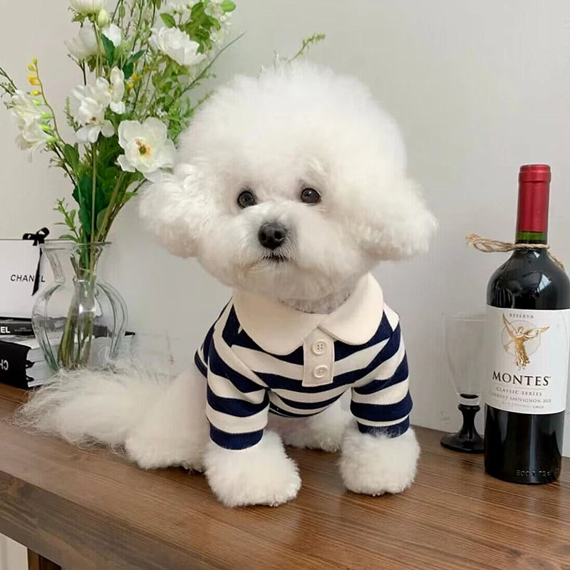 Striped Pet Polo Shirt