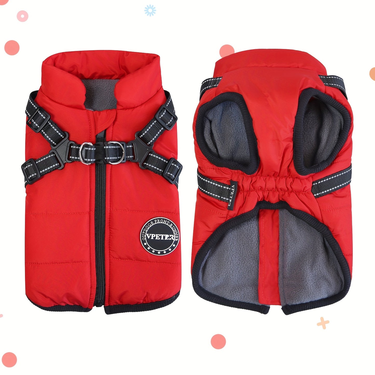 , Adjustable Buckle And Double D-Ring Harness For Small, Medium, And Large Dogs