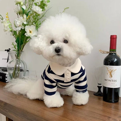 Striped Pet Polo Shirt