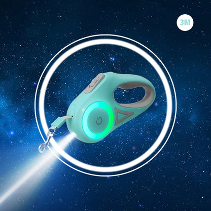 LED Retractable Leash with light