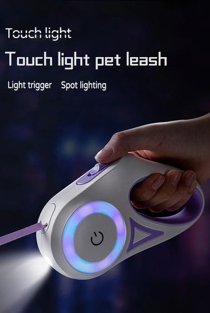 LED Retractable Leash with light