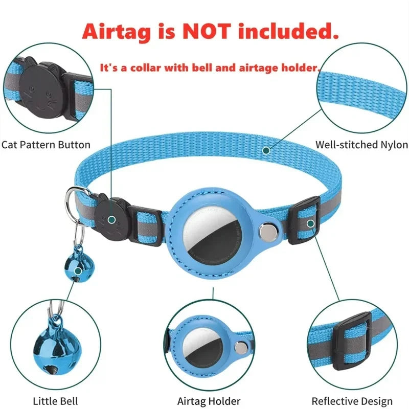 Waterproof Pet Collar with Air-tag holder