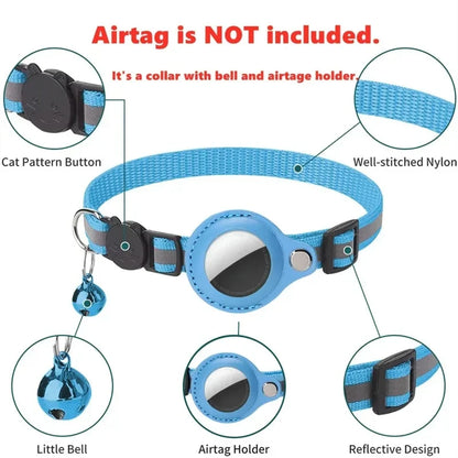 Waterproof Pet Collar with Air-tag holder