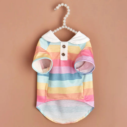 Dog Polo Striped Shirt