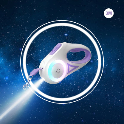 LED Retractable Leash with light