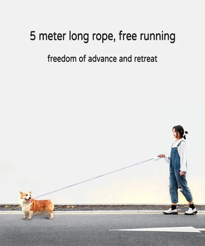 LED Retractable Leash with light