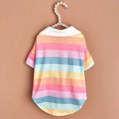 Dog Polo Striped Shirt