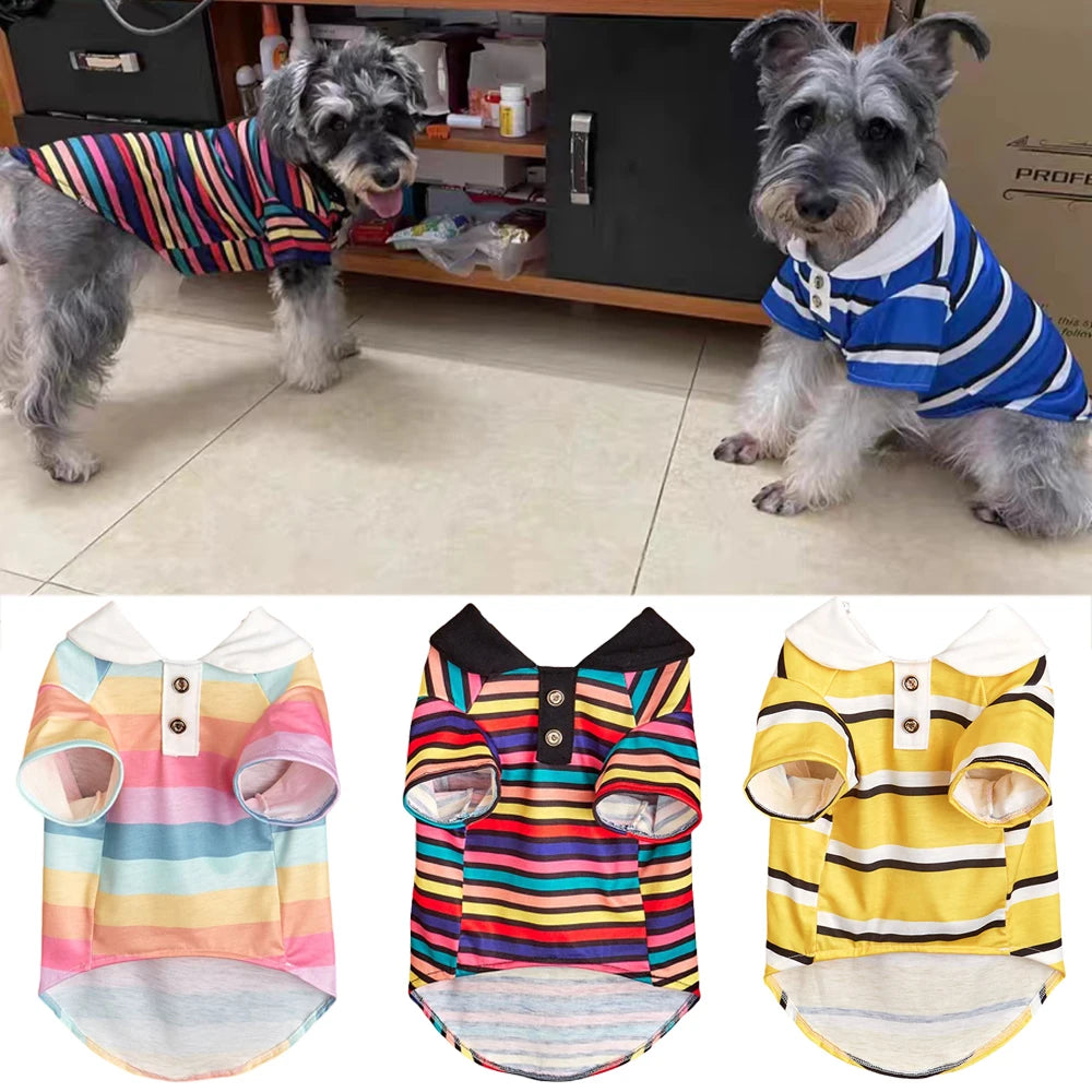Dog Polo Striped Shirt