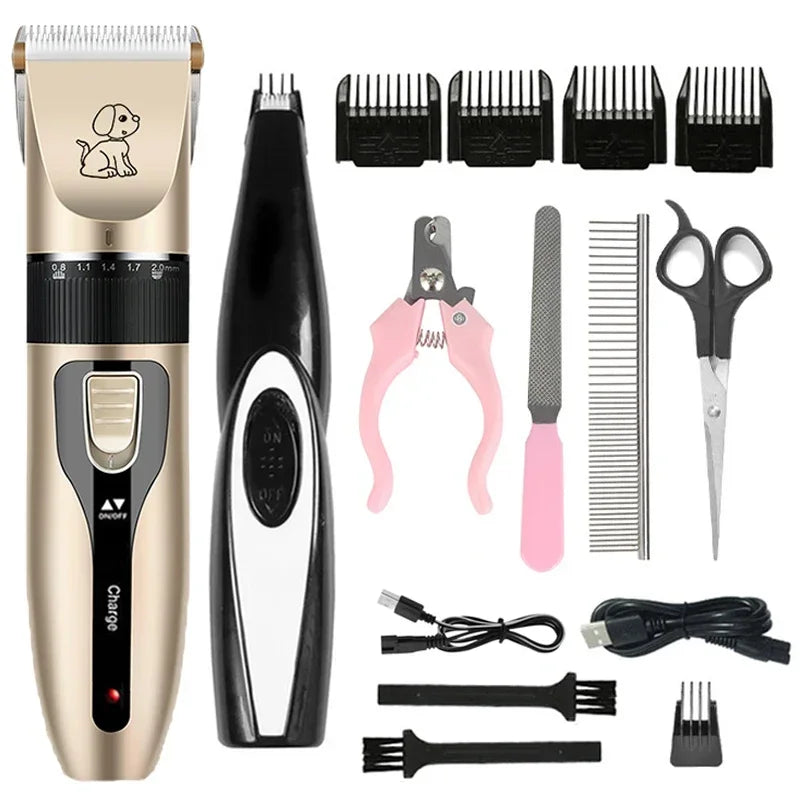 Pro Grooming Kit: Electric Pet Clipper & Trimmer for Dogs & Cats, Professional Haircut Machine Set for Easy Hair Removal