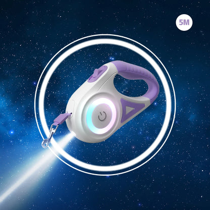 LED Retractable Leash with light