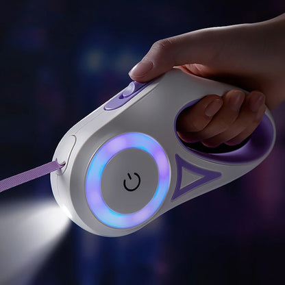 LED Retractable Leash with light